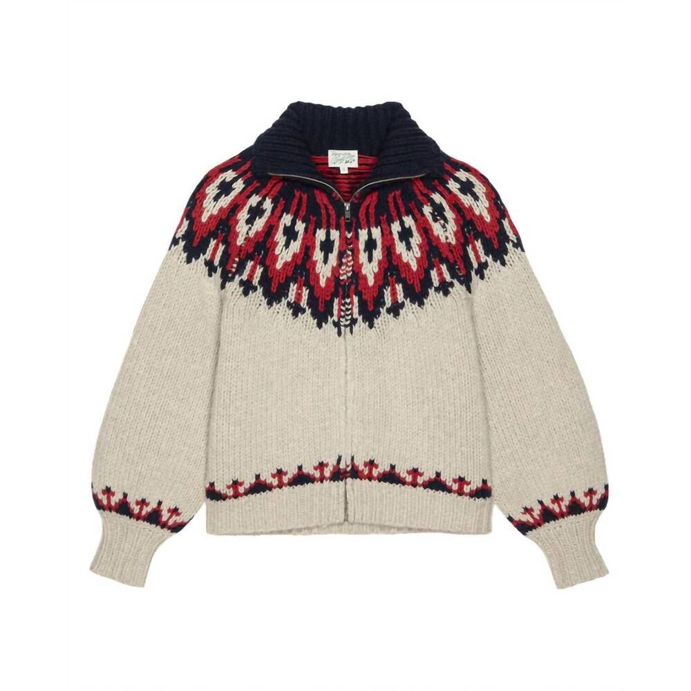 NEW THE GREAT. nordic sweater in glacier fair isle - Picture 6 of 6